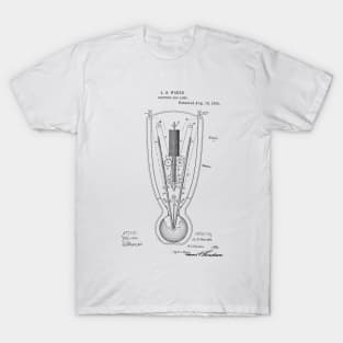 Electric Arc Lamp Vintage Patent Hand Drawing T-Shirt